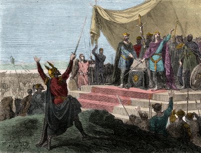 I giuramenti di Strasburgo tra Ludovico il Germanico da Unknown
