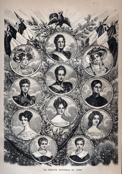 La famiglia Orleans nel 1830 - Luigi Filippo da Unknown artist