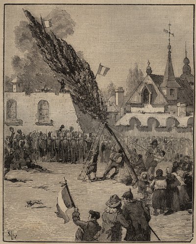La piantagione di un Albero della Libertà durante la Rivoluzione. Incisione del 1885 in 