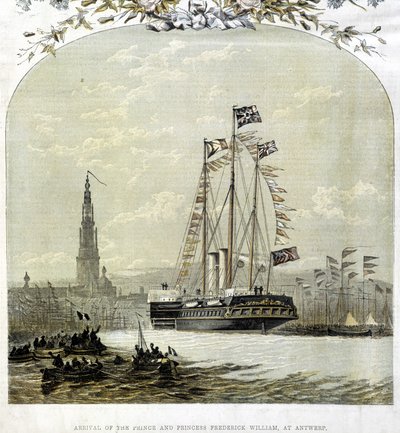 Il porto di Anversa nel 1858 da Unknown artist