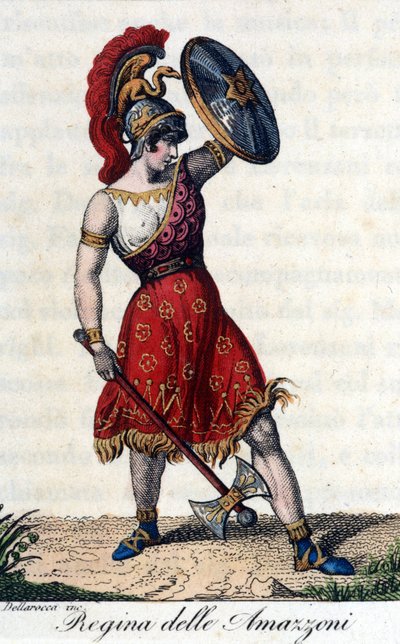 La regina delle Amazzoni. Illustrazione di un libretto d