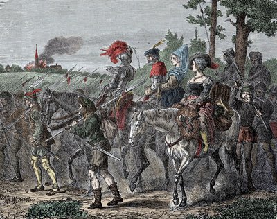 La rivolta dei contadini - Guerra dei contadini tedeschi (1524-1526): insurrezioni religiose (riforma protestante), economiche e sociali in Germania, Svizzera e Alsazia Lorena da Unknown artist