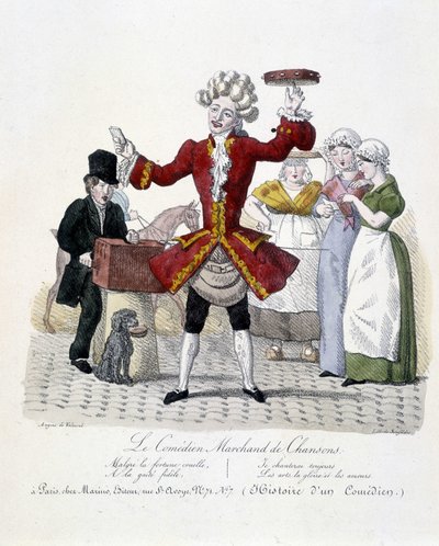 Il Commerciante di Canzoni Comico, c. 1820 da Unknown artist