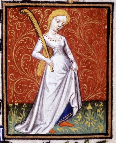 La Vergine. Miniatura di un oroscopo. Manoscritto del XV secolo. Bibl. Trivulziana, Milano da Unknown artist