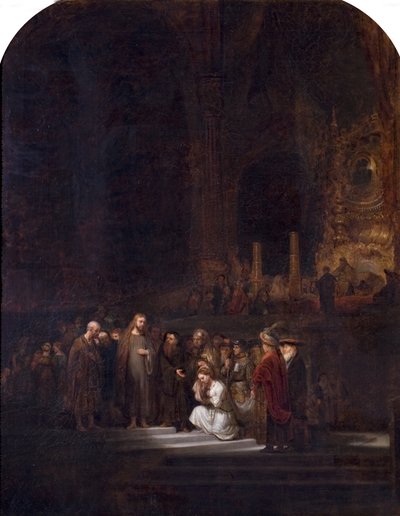 La Donna Adultera (dopo Rembrandt), c.1845 da Unknown
