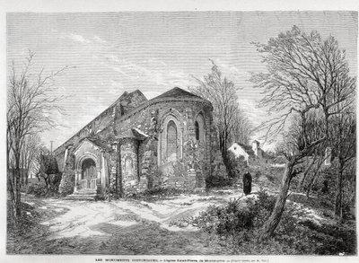 La chiesa di Saint Pierre de Montmartre - in "Il Mondo Illustrato" del 05/04/1873 da Unknown artist