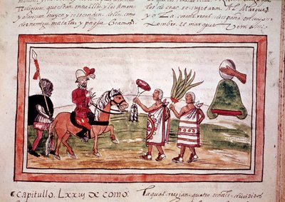 La conquista del Messico da parte del conquistador spagnolo Hernando Cortes da Unknown artist