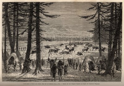 Il corallo per la caccia alle renne nel Co-Yukon (tribù indiana dell