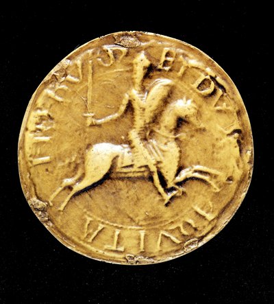 Controsigillo di Luigi VII di Francia, che lo rappresenta a cavallo da Unknown artist