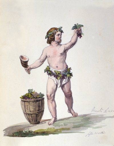 La divinità Bacco Incisione da "Dizionario mitologico" da Unknown artist