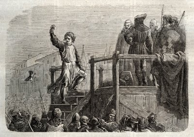 Esecuzione di Corradino, re di Sicilia e duca di Svevia, per ordine di Carlo d