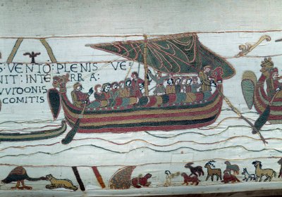 La flotta di Aroldo, che informa il Duca di Normandia Guglielmo il Conquistatore che sarà il successore al trono d