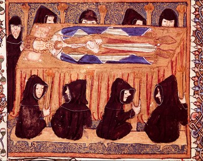 Il funerale di un re Miniatura dal manoscritto "Liber regalis" 14° secolo Pamplona, archivio di Navarra da Unknown artist