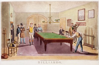 Il gioco del biliardo da Unknown artist
