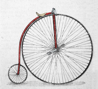 Il grande bicicletta, o grand bi (grand-bi), fu inventato tra il 1865 e il 1870. da Unknown artist