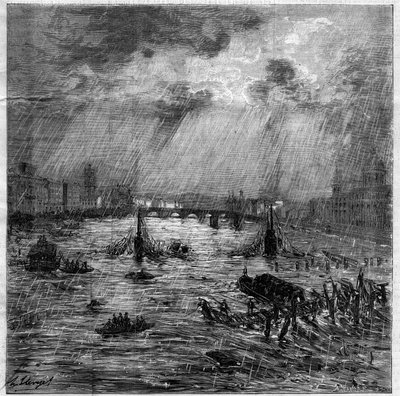 La grande inondazione di Tolosa il 23 giugno. da Unknown artist
