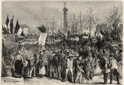 La fiera del prosciutto, Boulevard Bourdon nel 4° arrondissement di Parigi vicino a Place de la Bastille. Un
