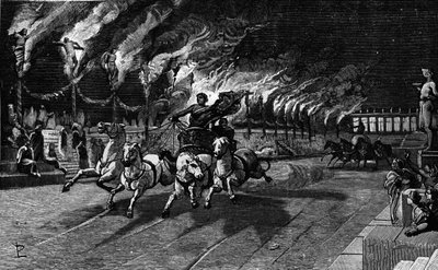 La torcia umana di Nerone (37-68) nel circo. da Unknown artist