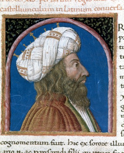 Il re di Persia Artaserse III Oco (morto 338 a.C.) Miniatura tratta da 