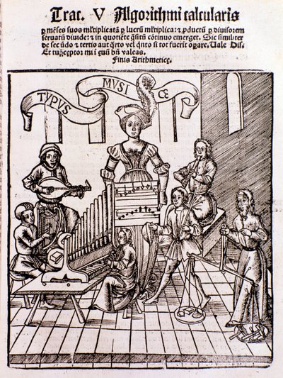 Le arti liberali: Musica (incisione) da Unknown artist