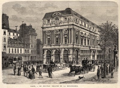 Il nuovo Teatro della Rinascita a Parigi nel 1873. da Unknown artist