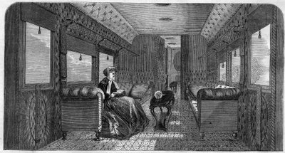 La nuova carrozza di sua maestà la Principessa del Galles per i suoi viaggi in treno. Incisione in "L