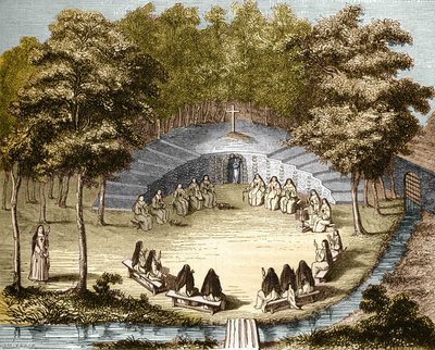 Le monache di Port-Royal-des-Champs leggono in solitudine. da Unknown artist