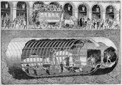 La perforazione della strada sotto la rue de Rivoli nel 1895. da Unknown artist