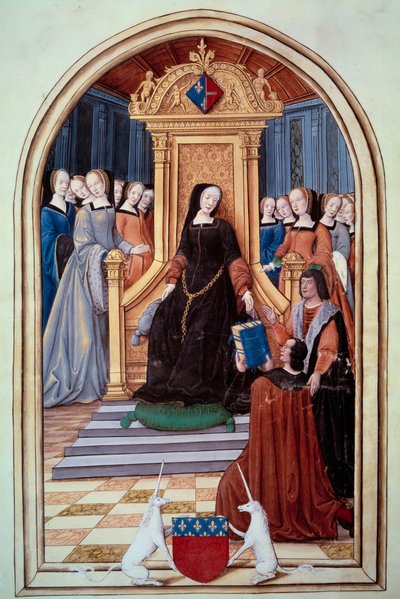 La reggente di Francia Luisa di Savoia riceve il libro di due scabini della città di Amiens da Unknown artist
