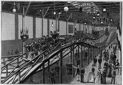 Le montagne russe del Boulevard des Capucines a Parigi nel 1888. In "Nature. Rivista di scienze e delle loro applicazioni alle arti e all
