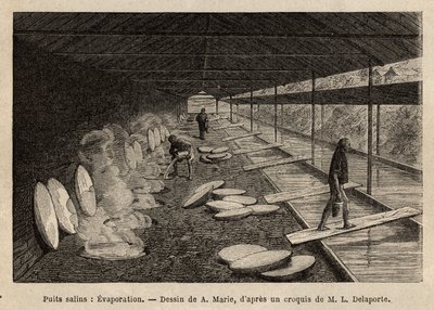 I pozzi di sale di Ho-Boung, le gallerie aperte sul lato della montagna, profonde 20 metri, sono sostenute da telai di legno, l