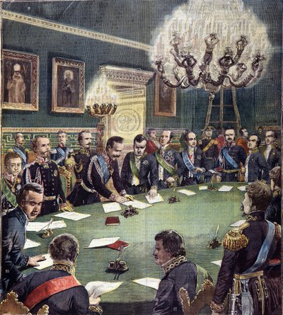 La firma di Carlo Alberto, Re di Sardegna, dello Statuto Fondamentale della Monarchia di Savoia il 07/02/1848, adottato il 4 marzo 1848, noto come Statuto Albertino. da Unknown artist