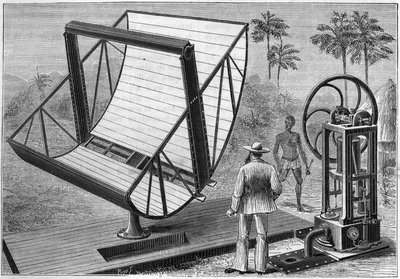 La macchina solare sperimentata nel 1883 da John Ericsson (1803-1889), ingegnere americano di origine svedese, uno dei padri dell