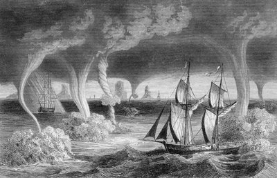 I tronchi... si alzano dal mare al cielo e producono effetti terribili da Unknown artist