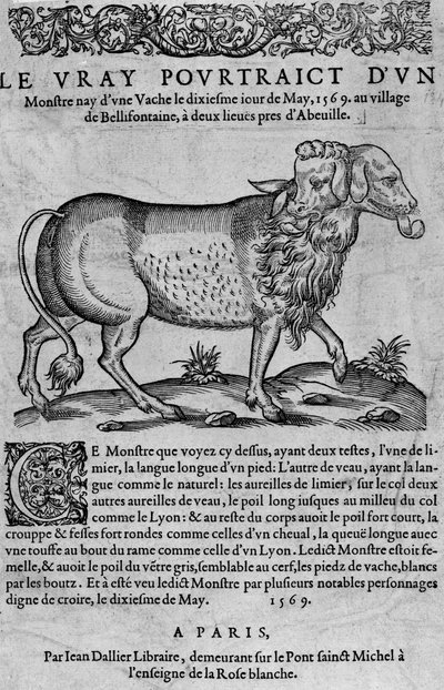 Il vero sarebbe di un mostro nato da una mucca il decimo giorno di maggio da Unknown artist
