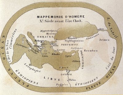 La mappa del mondo di Omero. IX secolo a.C. da Unknown artist