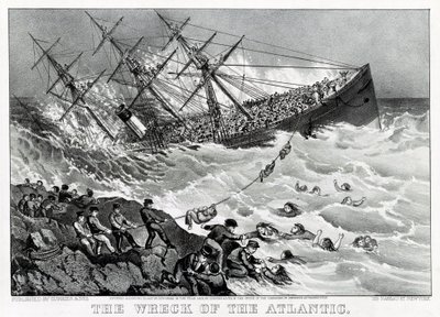 Il naufragio del transatlantico RMS Atlantic della White Star Line, sulla costa della Nuova Scozia da Unknown artist