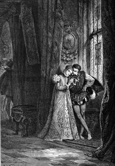 I giovani fidanzati Maria I Stuart e Francesco II amavano appartarsi per confidenze da Unknown artist