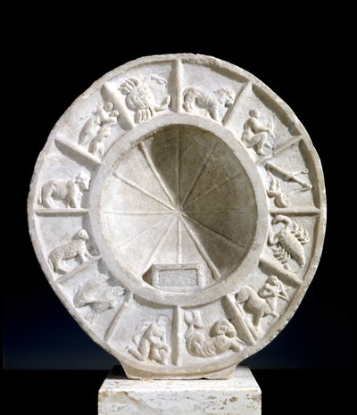 I segni zodiacali raffigurati su un meridiano solare del XV secolo da Unknown artist