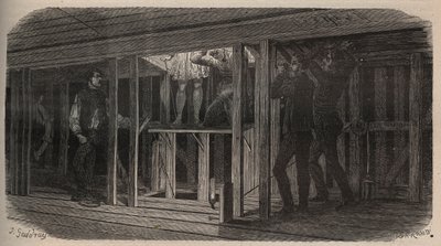 Trucchi teatrali - deglutizione - incisione del 1875 da Unknown artist