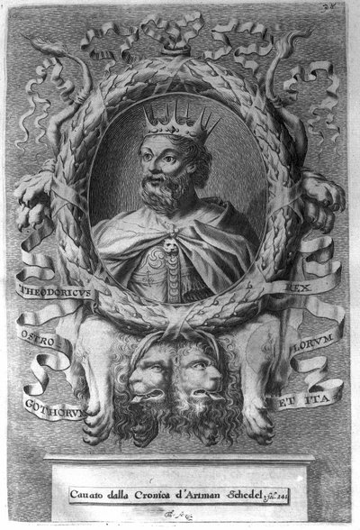 Teodorico I il Grande, re degli Ostrogoti e fondatore del regno ostrogoto in Italia da Unknown artist