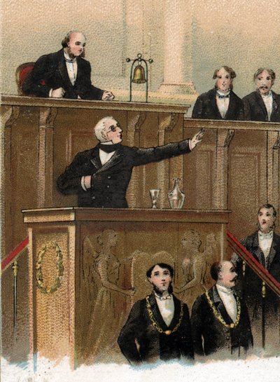 Rimane solo un difetto nel commettere Adolphe Thiers al corpo legislativo prevedendo gli eventi del 1870, 3 maggio 1866 da Unknown artist