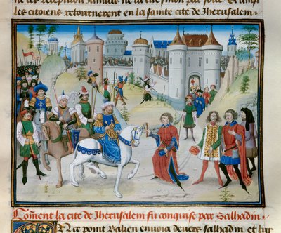 Terza crociata: la cattura di Gerusalemme da parte del sultano Saladino nel 1187 da Unknown artist