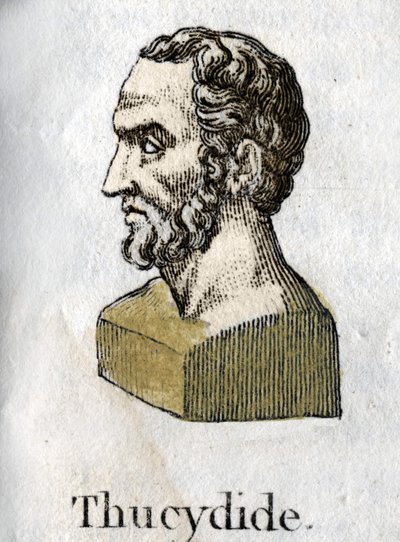 Tucidide (circa 465-395 a.C.), storico greco. Incisione del 1822 da Unknown artist