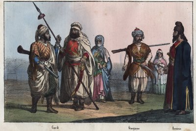 Costumi tradizionali curdi - georgiani - armeni da Unknown artist