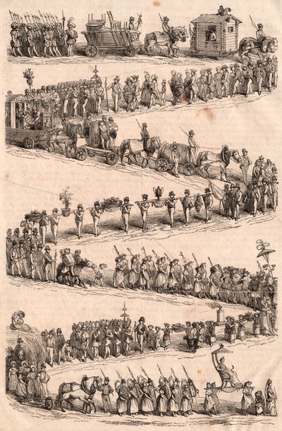 Processione tradizionale durante la festa dei viticoltori a Vevey in Svizzera da Unknown