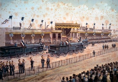 Trasporto: inaugurazione della linea ferroviaria tra Parigi e Strasburgo da Unknown artist