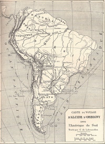 Mappa di viaggio di Alcide d