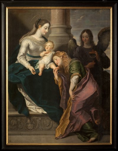 Trittico. Dipinto. Firmato L. Segers (?). Scudo con testo Omnia enpitras (?). 1627. da Unknown artist