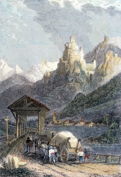Castello di Trostburg in Tirolo da Unknown artist